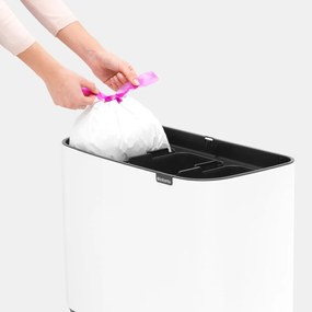 Cestino per la spazzatura in acciaio bianco per raccolta differenziata/touch 33 l Bo Touch Bin – Brabantia