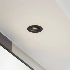 Prios Luce da incasso a LED Shima, nera, 7 W, 3000K, dimmerabile