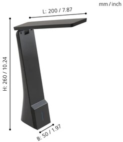 Eglo 97045 - Lampada LED da tavolo LA SECA 1xLED/1,8W/230V nero