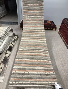 Loribaft Tappeto persiano 340x90 Beige (Iran) Annodato A Mano