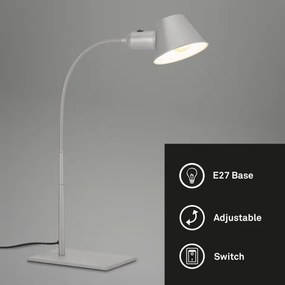 Brilo - Lampada da tavolo 1x E27/10W/230V cromo opaco