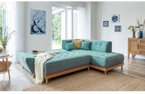 Divano letto angolare turchese (angolo destro) Dazzling Daisy - Miuform