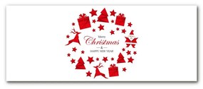Quadro acrilico Ornamenti per le vacanze di Natale 100x50 cm