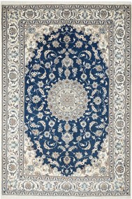 Nain Tappeto 200 x 290 Blu (Iran) Annodato A Mano