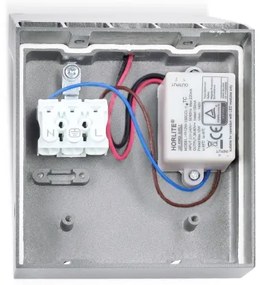 Brilagi - RIANO Lampada da parete per esterni a LED LED/8W/230V Argento IP65