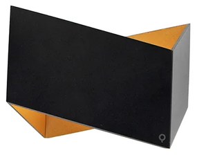 Applique da parete di design nera con oro - Fold