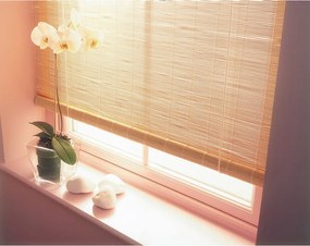 Tenda a pacchetto di colore naturale in bambù 60x160 cm – Gardinia