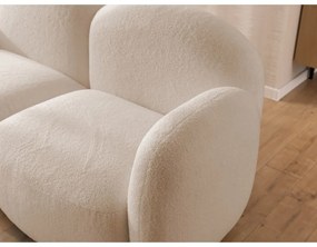 Divano angolare marrone chiaro (con penisola a sinistra/con chaise lounge) con rivestimento in bouclé Orbit – Ropez