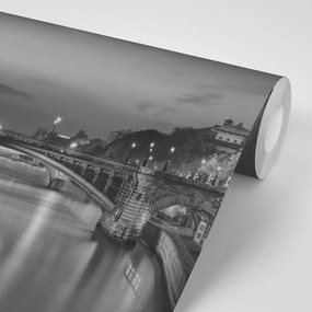 Carta da parati autoadesiva – Panorama in bianco e nero di Parigi abbagliante