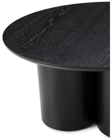 Tavolino da salotto rotondo nero ø 80 cm Lua – MOME