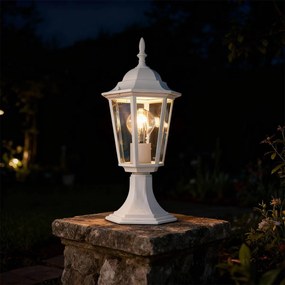 Paletto Lampione Vintage 40cm E27 IP54 Bianco - Serie Tosca