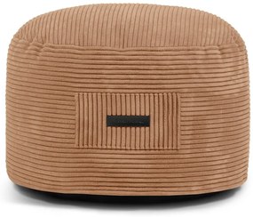 Poggiapiedi marrone con rivestimento in velluto a coste Om 60 – SLOWDOWN