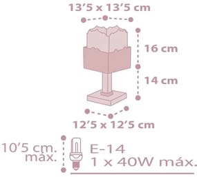 Dalber 63161S - Lampada per bambini PANDA 1xE14/40W/230V rosa