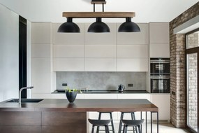 Plafoniera Factory Ø 73 cm nero IP20, 3XE27