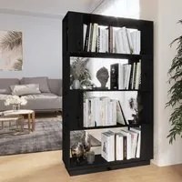 Libreria/Divisorio Bianco 80x25x132 cm Legno Massello di Pino cod mxl 18543