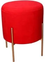 Pouf Contenitore 40xh51 cm in Tessuto Rosso