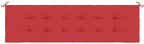 Cuscino per Panca Rosso 180x50x3 cm in Tessuto Oxford