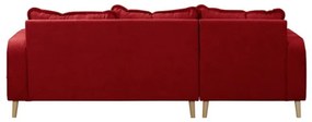 Divano angolare rosso (angolo sinistro) Beata - Ropez