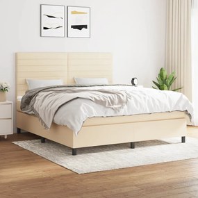 Giroletto A Molle Con Materasso Crema 160x200 Cm İn Tessuto /