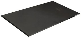 Piatto doccia in resina Strato nero L 120 x L 70 x H 2.5 cm opaco effetto pietra