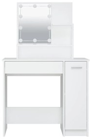 Toeletta con led bianca 86,5x35x136 cm