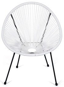 Poltrona da giardino bianca in rattan artificiale Avocado - Bonami Selection