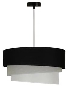 Duolla - Lampadario a sospensione con filo TRIO 1xE27/15W/230V diametro 45 cm nero/grigio/bianco