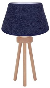 Duolla - Lampada da tavolo BOUCLE 1xE27/15W/230V diametro 28 cm blu/legno