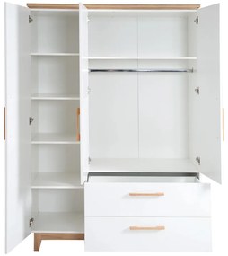 Armadio per bambini bianco in rovere 135x200 cm Finn - Roba