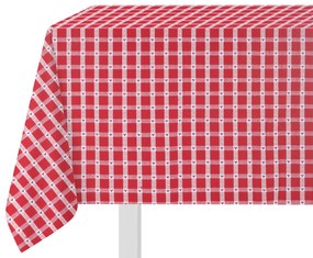 Tovaglia natalizia 140x320 cm Cuori rosso cotone