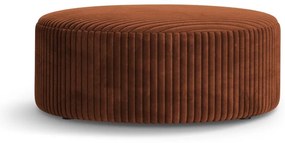 Poggiapiedi color mattone con rivestimento in velluto a coste Dia – Micadoni