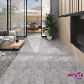 vidaXL Listoni Pavimento PVC 5,02 m² 2 mm Autoadesivi Marrone Cemento
