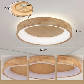 Brilagi-LED Lampada da soffitto FALCON WOOD LED/40W/230V 3000/4000/6000K 60 cm in legno