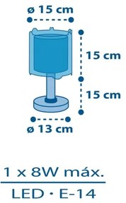 Dalber 41341N - Lampada LED per bambini PLANETS 1xG4/4W/230V blu