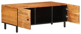 Tavolino 100x54x40 cm in legno massello di acacia