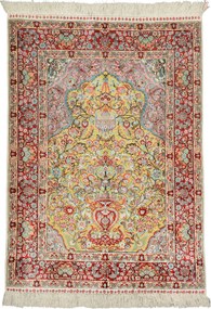 Hereke Tappeto 100 x 140 Beige (Cina) Annodato A Mano