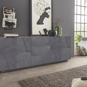 Mobile credenza PING L 224.1 x H 86 P 44.2 cm grigio ardesia