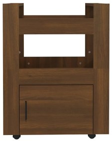 Carrello da cucina rovere marrone 60x45x80 cm legno multistrato