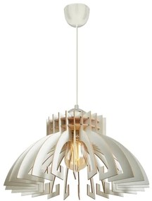 Lampadario a sospensione con filo 1xE27/60W/230V bianco diametro 39 cm