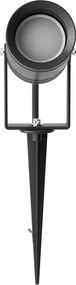 Faretto con Picchetto e Supporto GU10 IP67 in Alluminio e Vetro - Antracite