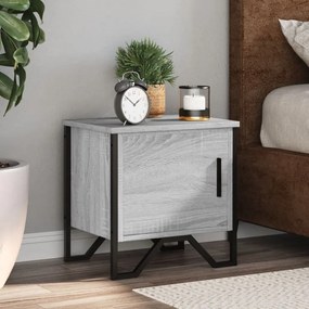 Comodini 2pz Grigio Sonoma 40x30x40 Cm İn Truciolato /