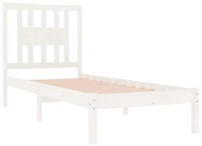 Giroletto bianco in legno massello 90x190 cm single