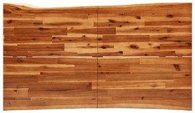 Set da pranzo 3 pz con bordi vivi in legno massello di acacia