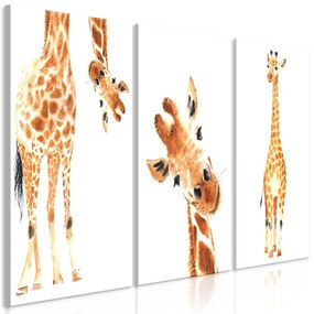 Quadro Funny Giraffes (3 Parts)
