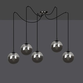 Lampadario a sospensione GIGI 5 BLACK GRAFIT