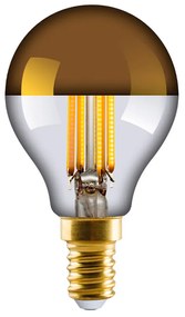 e3light - Lampadina LED 4W (470lm) CRI95 2700K Dim. Top a Specchio Oro E14