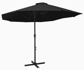 Ombrellone Da Esterni Palo İn Alluminio 460x270cm Nero /
