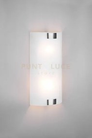 Pura applique vetro rettangolare ganci metallo acciaio l.20 x h.40c...