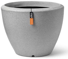 Vaso Per Piante Arc Granite Conico Basso 34x25 Cm Avorio /