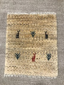Gabbeh Tappeto 40 x 40 Beige (Iran) Annodato A Mano